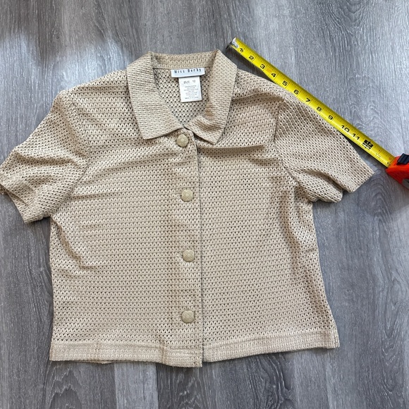 Vintage knit button up short sleeve Size 12 - Picture 5 of 5